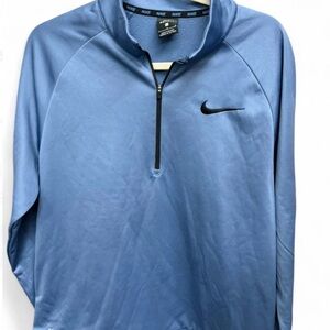 Nike Men's Light Blue Half-Zip Jacket
